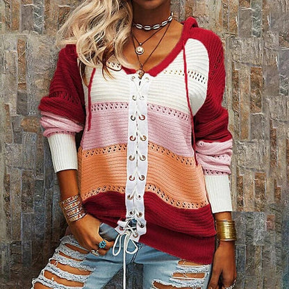 Women's Scarf Sweater Modern Knit