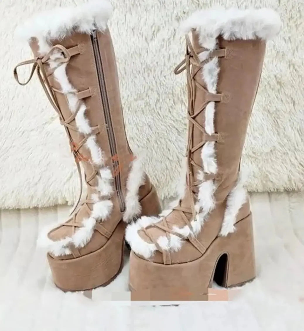 Winterstiefel Frauen Schnee Plattform Boots - IdealeKleiden