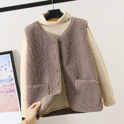 Fashionable Women's Vest Button Front