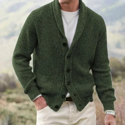 Men's Modern Shawl Collar Knit Cardigan