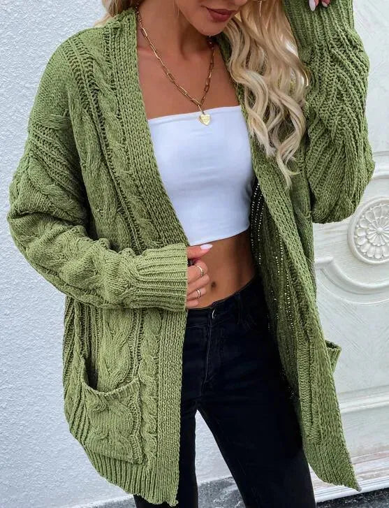 Long Women's Cardigan Elegant Design