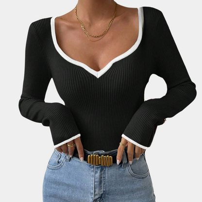 Elegant Top V-Neck Women