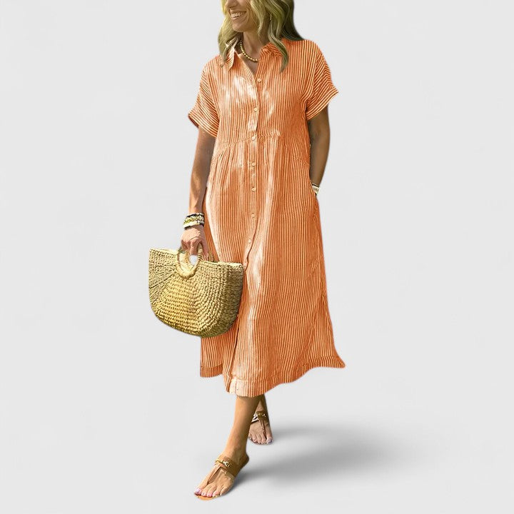 Women's Summer Dress Striped Look