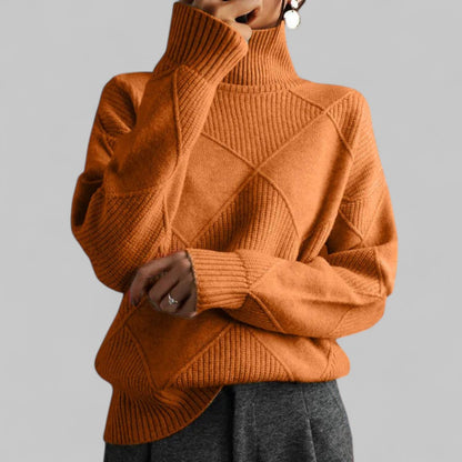 Women's Turtleneck Sweater Comfortable Loose