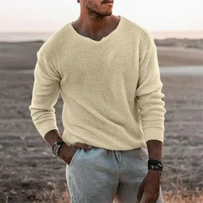 Men's Warm Long-Sleeve Knitted Sweater