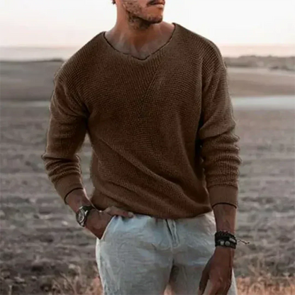 Men's Warm Long-Sleeve Knitted Sweater