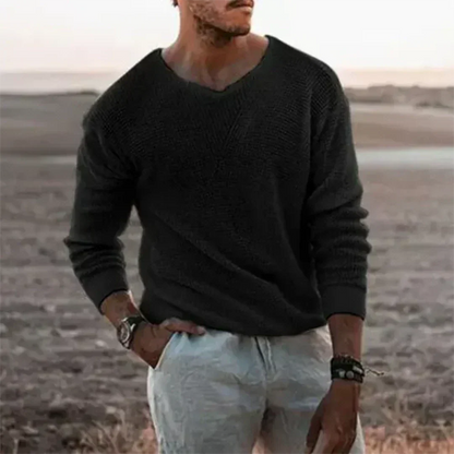 Men's Warm Long-Sleeve Knitted Sweater