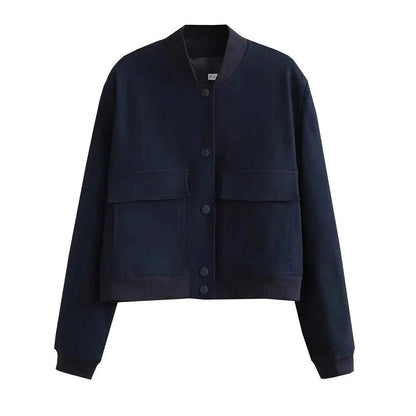 Women's Oversized Bomber Jacket Casual Style
