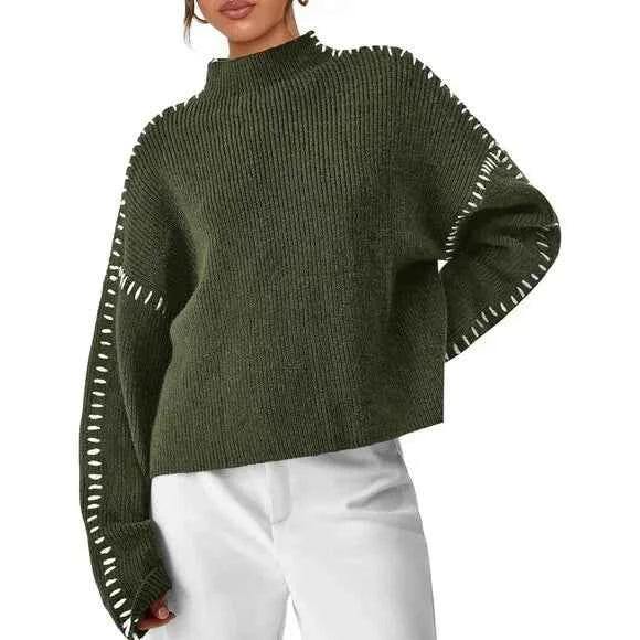 Large Sweater High Collar Comfortable