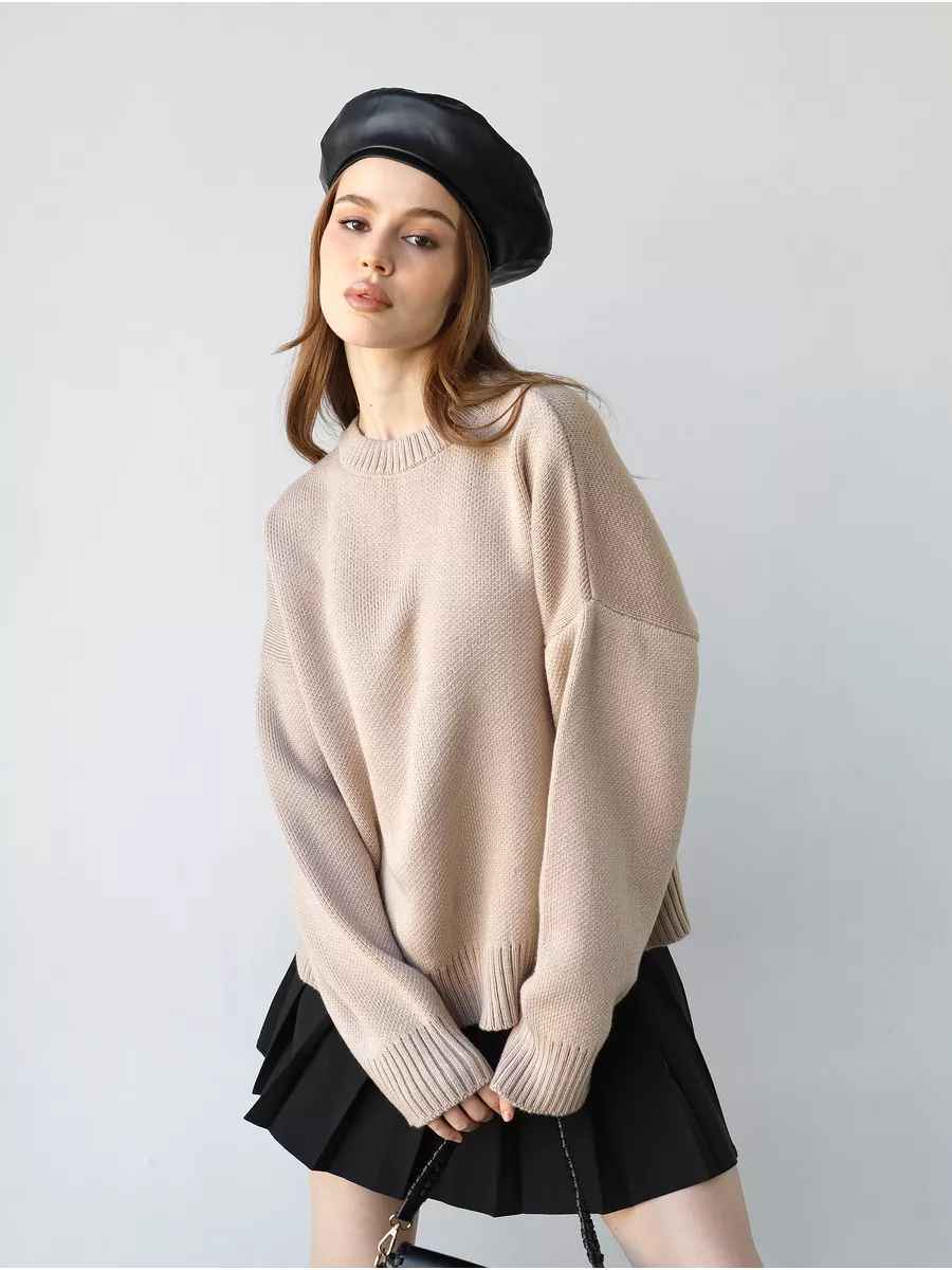 Large Round-Neck Oversized Sweater