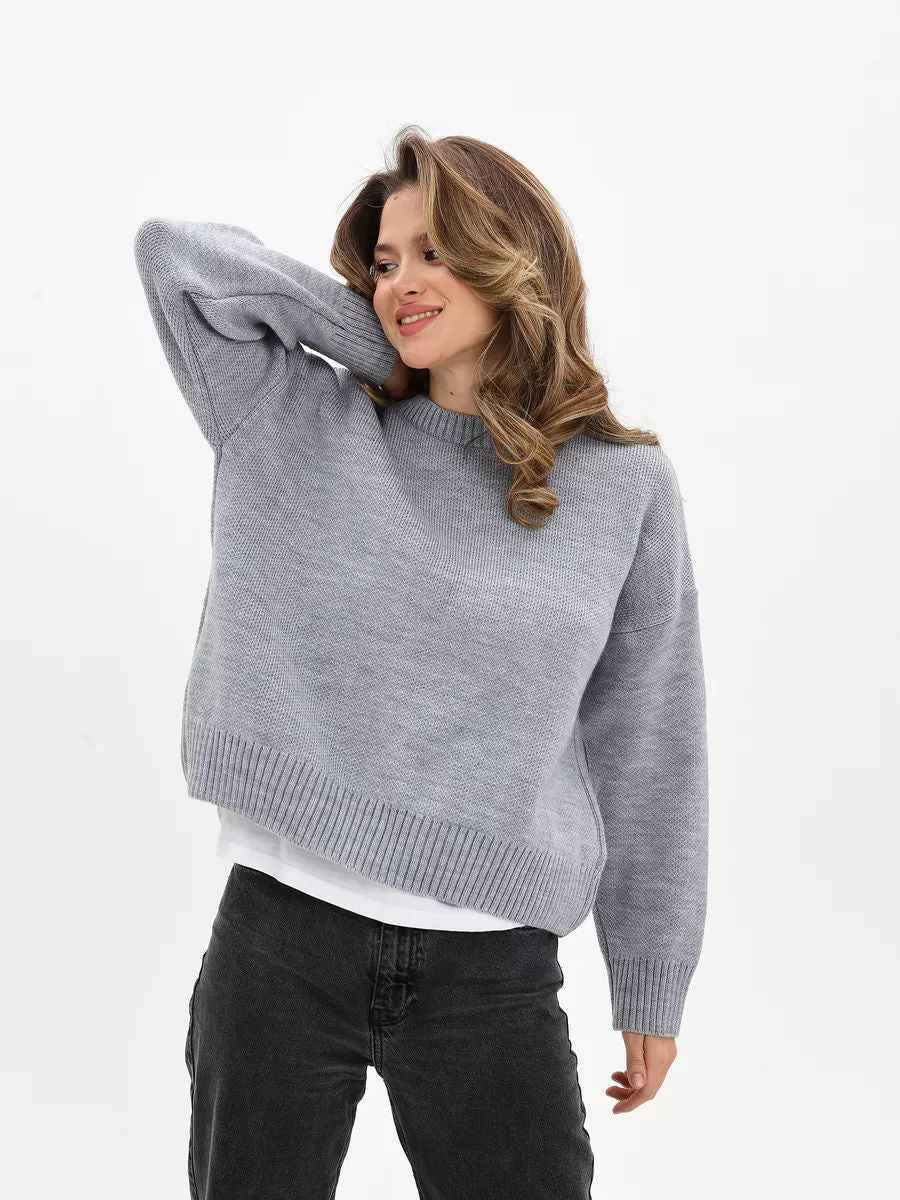 Large Round-Neck Oversized Sweater