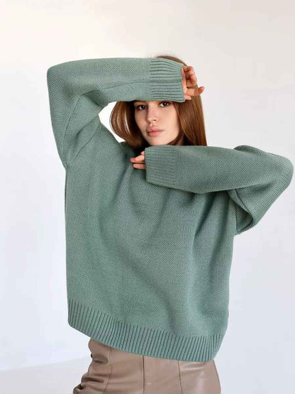 Large Round-Neck Oversized Sweater