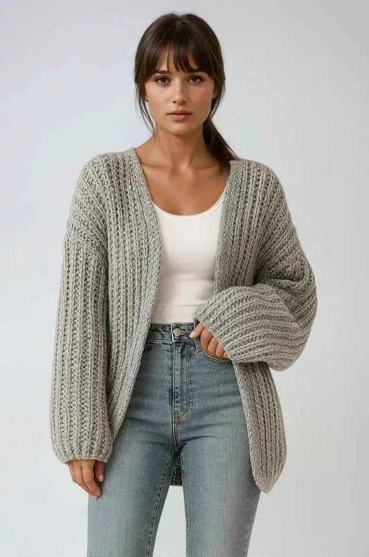 Große Strickjacke Damen Oversized - IdealeKleiden