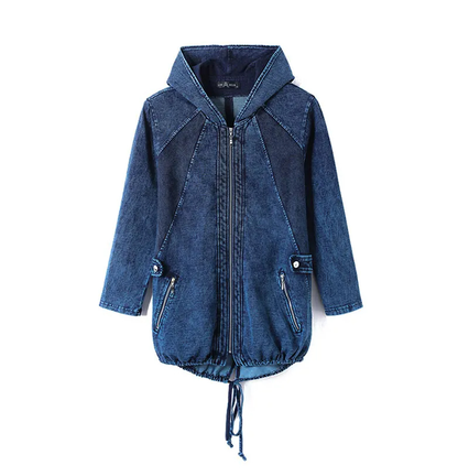 Women's Oversized Hoodie Denim Sweater