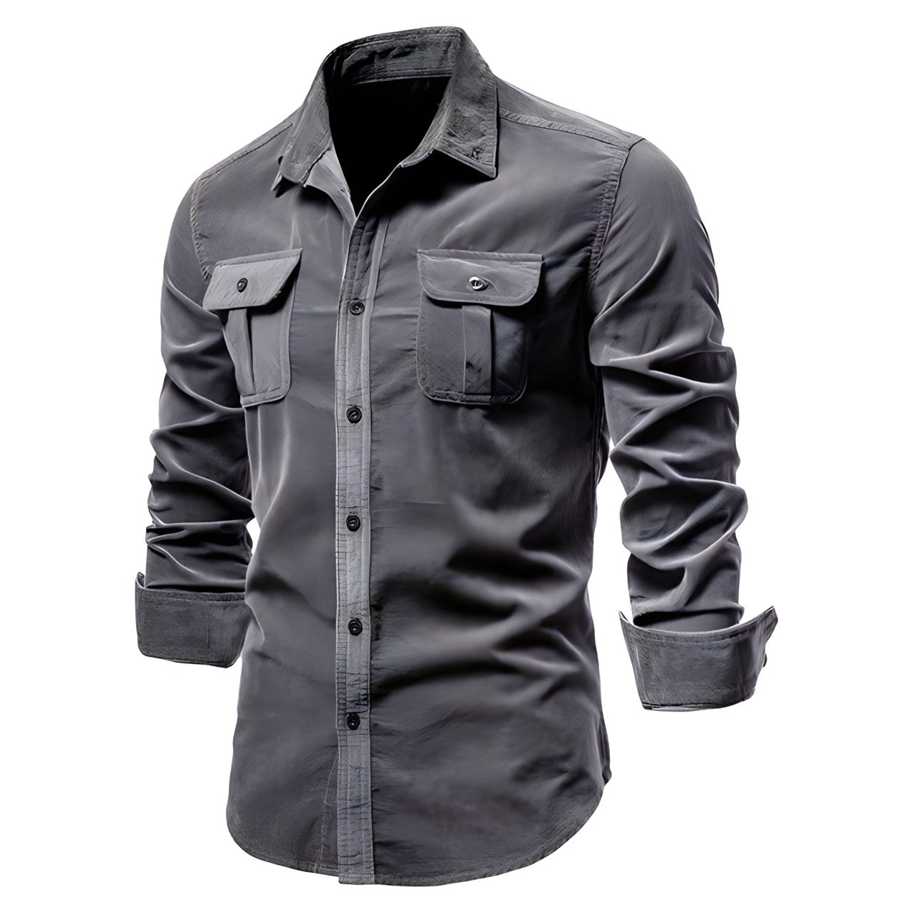 Men's Casual Long-Sleeved Elegant Button-Down Shirt