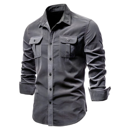 Men's Casual Long-Sleeved Elegant Button-Down Shirt