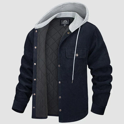 Warme Herrenjacke Gepolstert mit Kapuze