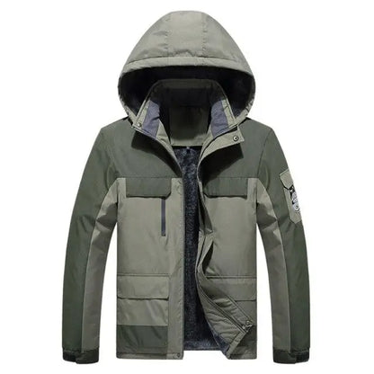 Men's Military Style Parka Green Windbreaker