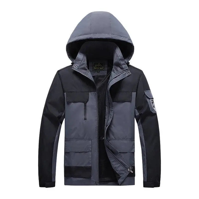 Men's Military Style Parka Green Windbreaker
