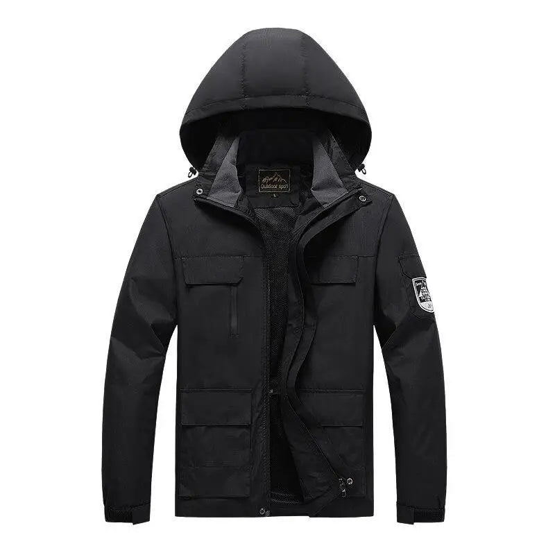 Men's Military Style Parka Green Windbreaker