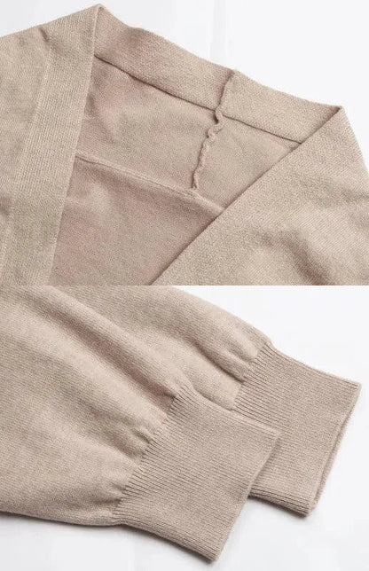 Fashionable Cardigan Contrast Sweater