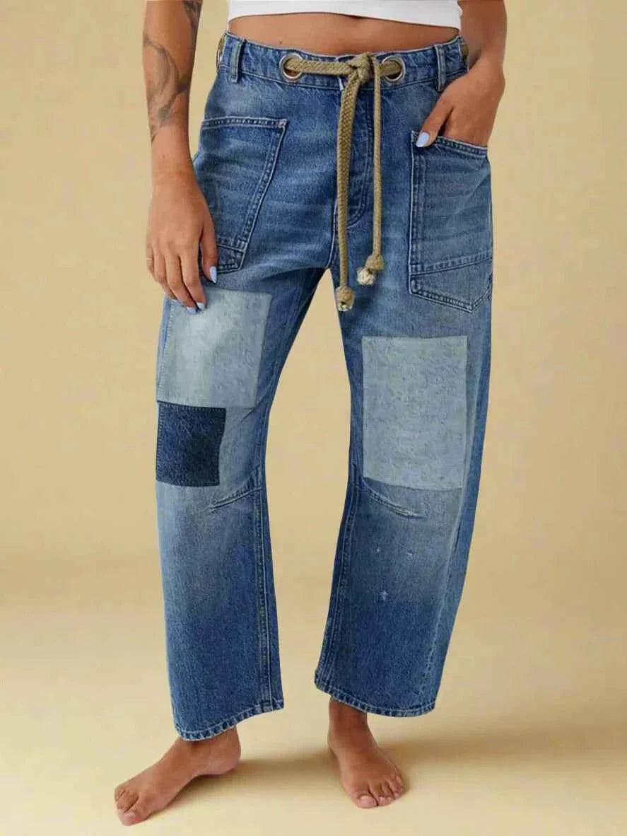 Colorful Women's Patchwork Trousers
