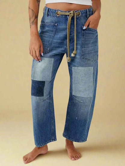 Colorful Women's Patchwork Trousers