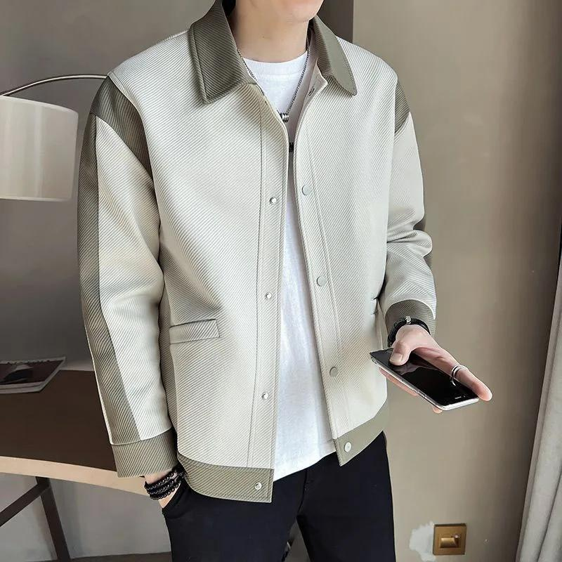 Herren Patchwork Jacke Trendy Style - IdealeKleiden