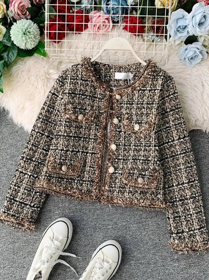 Stylish Patchwork Jacket for Women Vintage Look