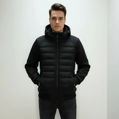 Men's Hooded Jacket Zipper Pockets