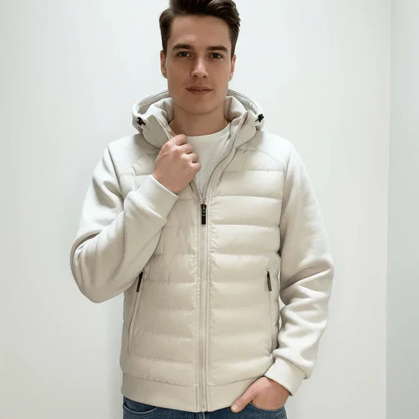 Men's Hooded Jacket Zipper Pockets