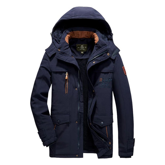 Herren Wintermantel mit Kapuze - IdealeKleiden