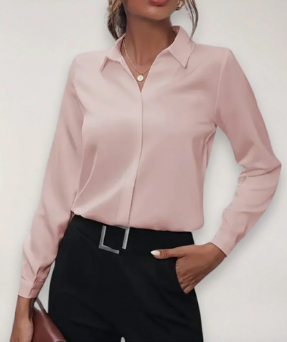 Women's Blouse Office Modern Button Design
