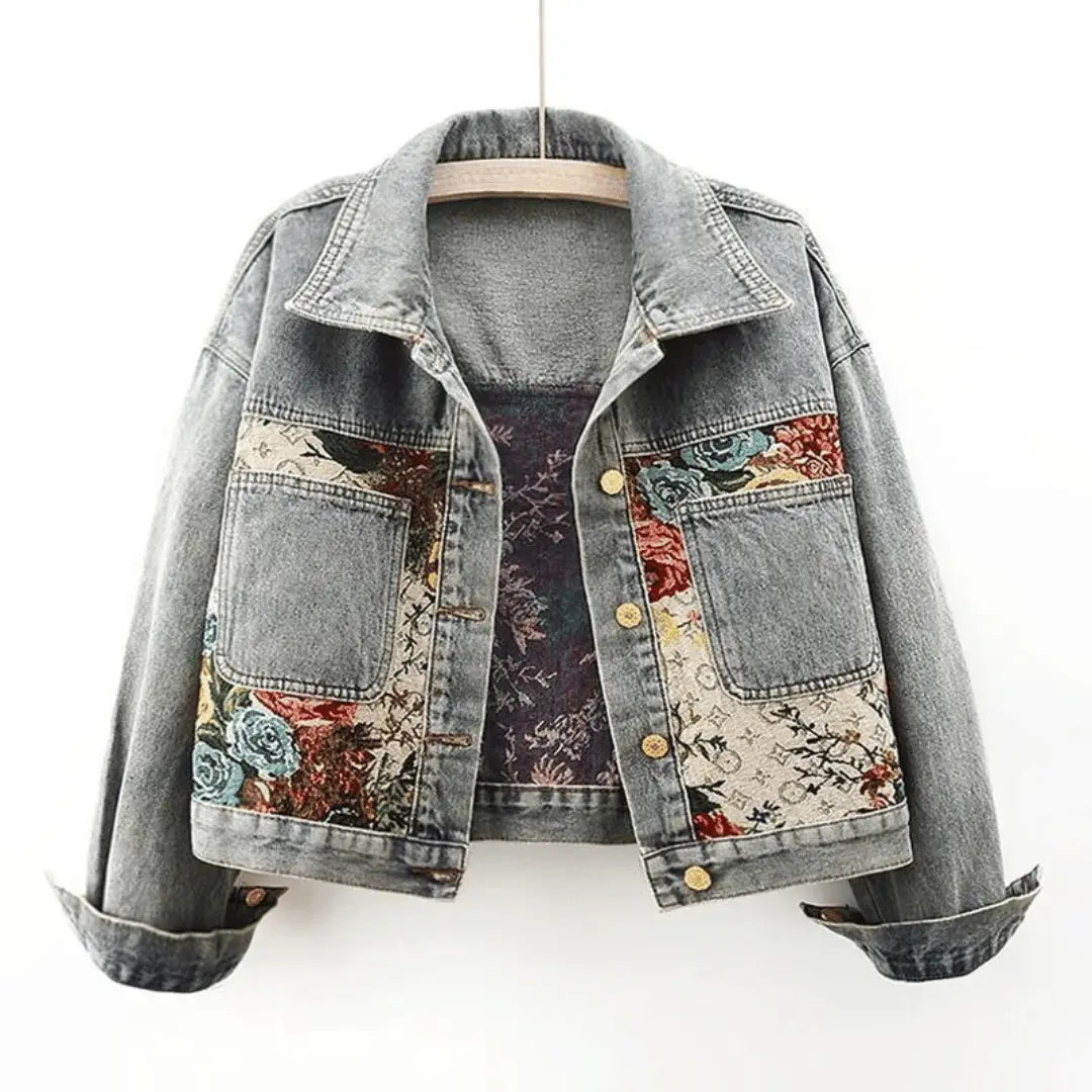 Summer Jacket Floral Denim