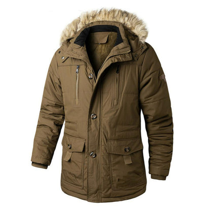 Practical Winter Jacket With Detachable Hood
