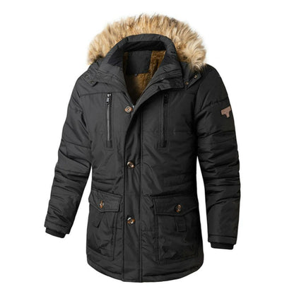 Practical Winter Jacket With Detachable Hood
