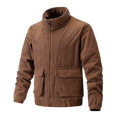 Men's Corduroy Jacket Zipper Modern