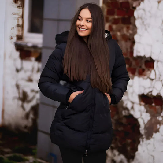 Wintermantel Damen Weich Plüsch - IdealeKleiden