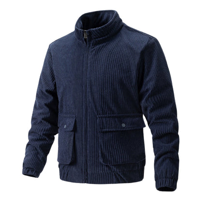 Men's Corduroy Jacket Zipper Modern