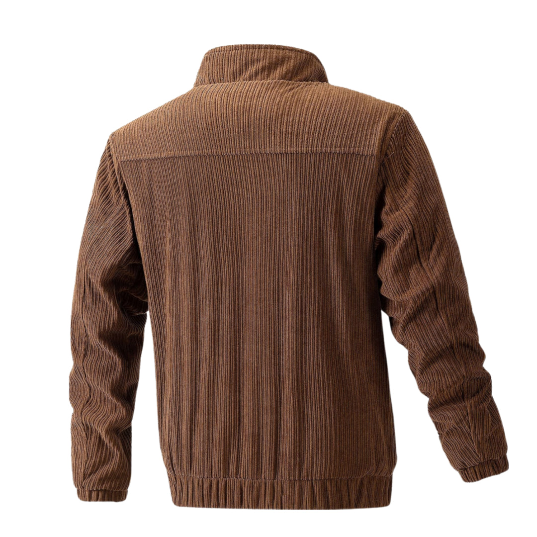 Herren Cordjacke Reißverschluss Modern - IdealeKleiden