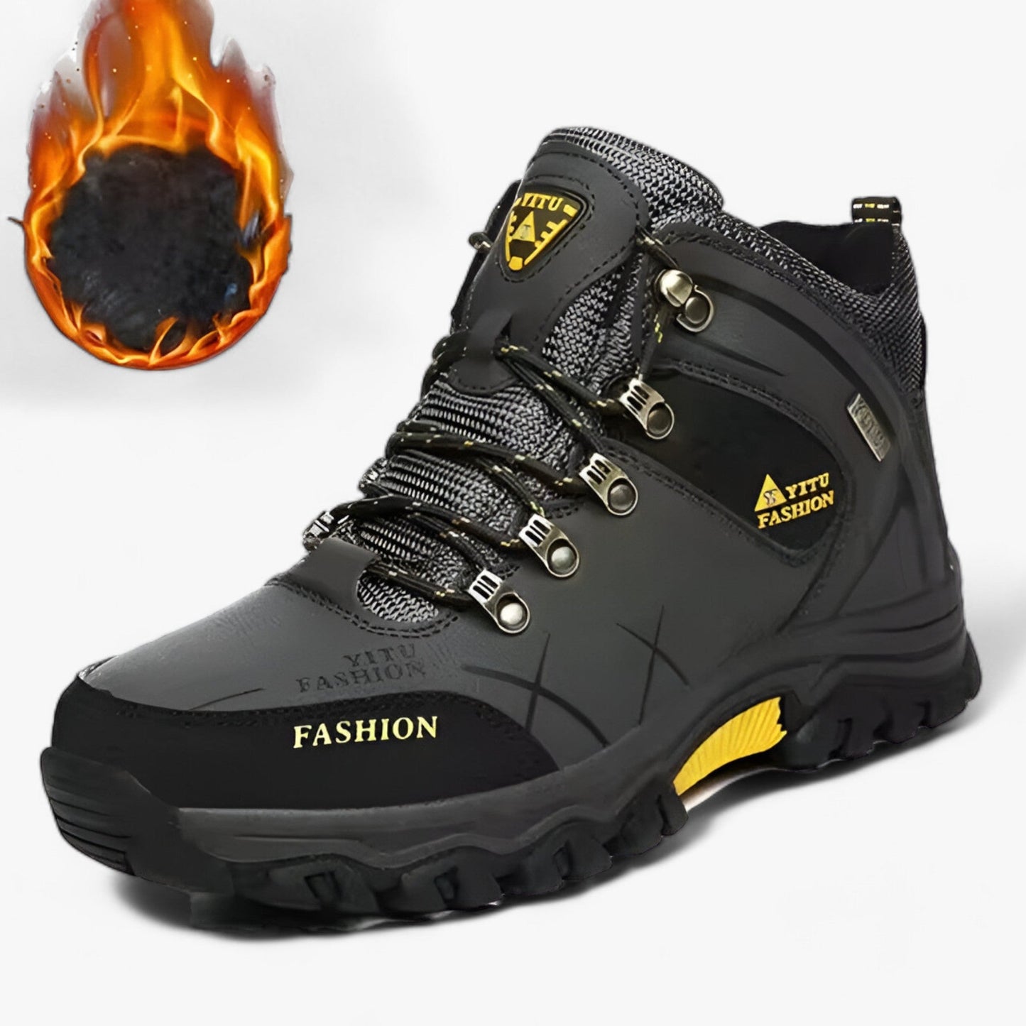 Winter Boots Leather Warm Insulated