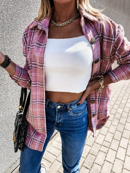 Stylish Plaid Jacket for Women