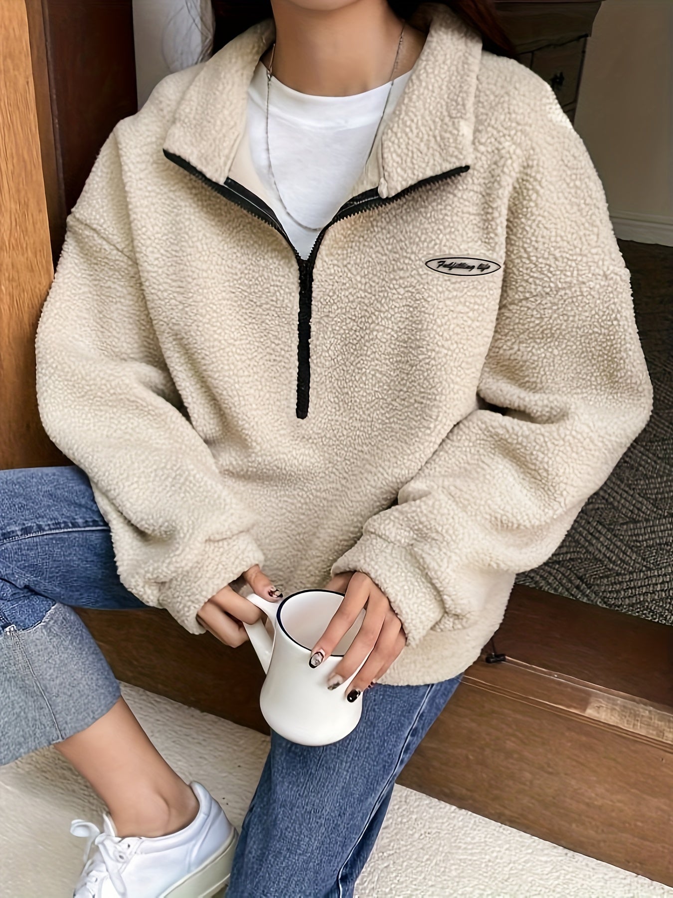 Elegant Quarter-Zip Sweatshirt for Women