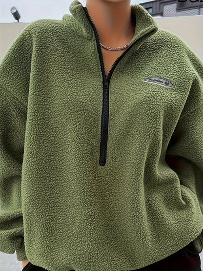 Elegant Quarter-Zip Sweatshirt for Women