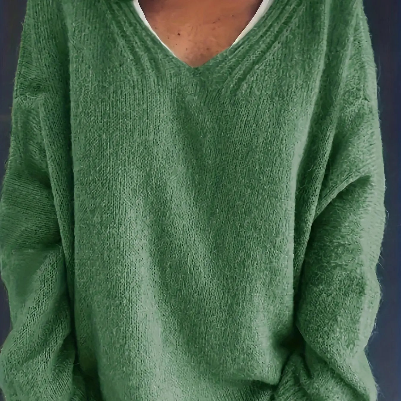 Stylish V-Neck Sweater for Curvy Women