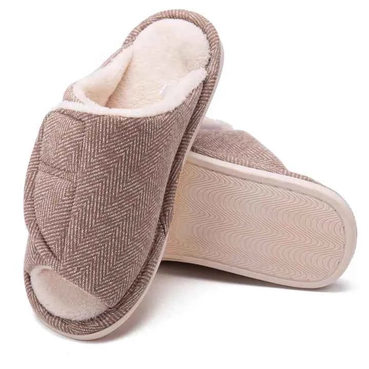 Soft plush slippers