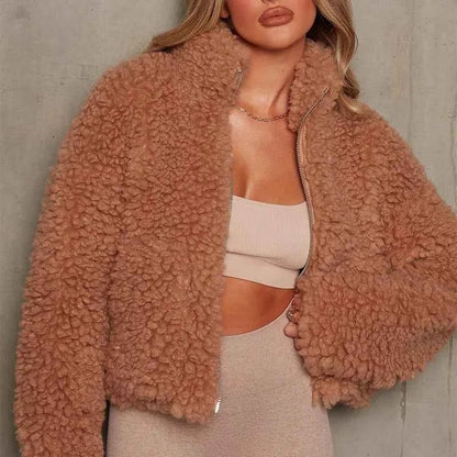 Women's Short Plush Soft Jacket