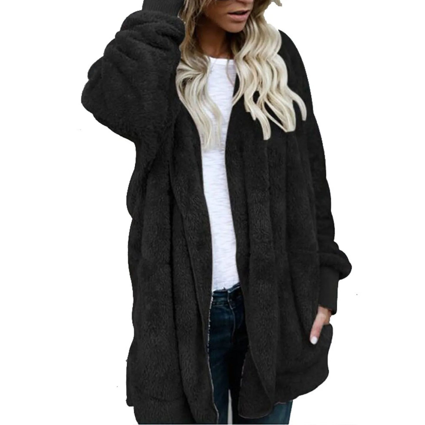 Soft Winter Jacket Plus Size Plush Coat