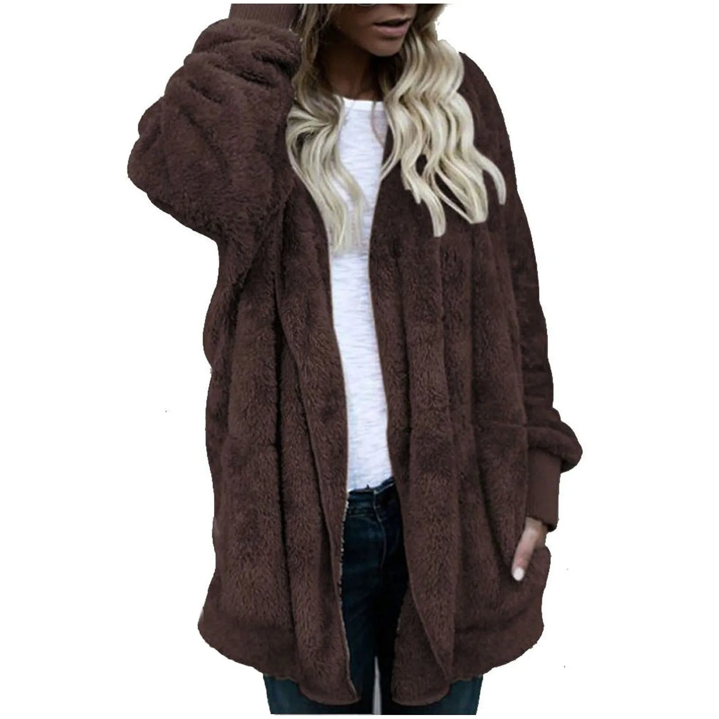Soft Winter Jacket Plus Size Plush Coat