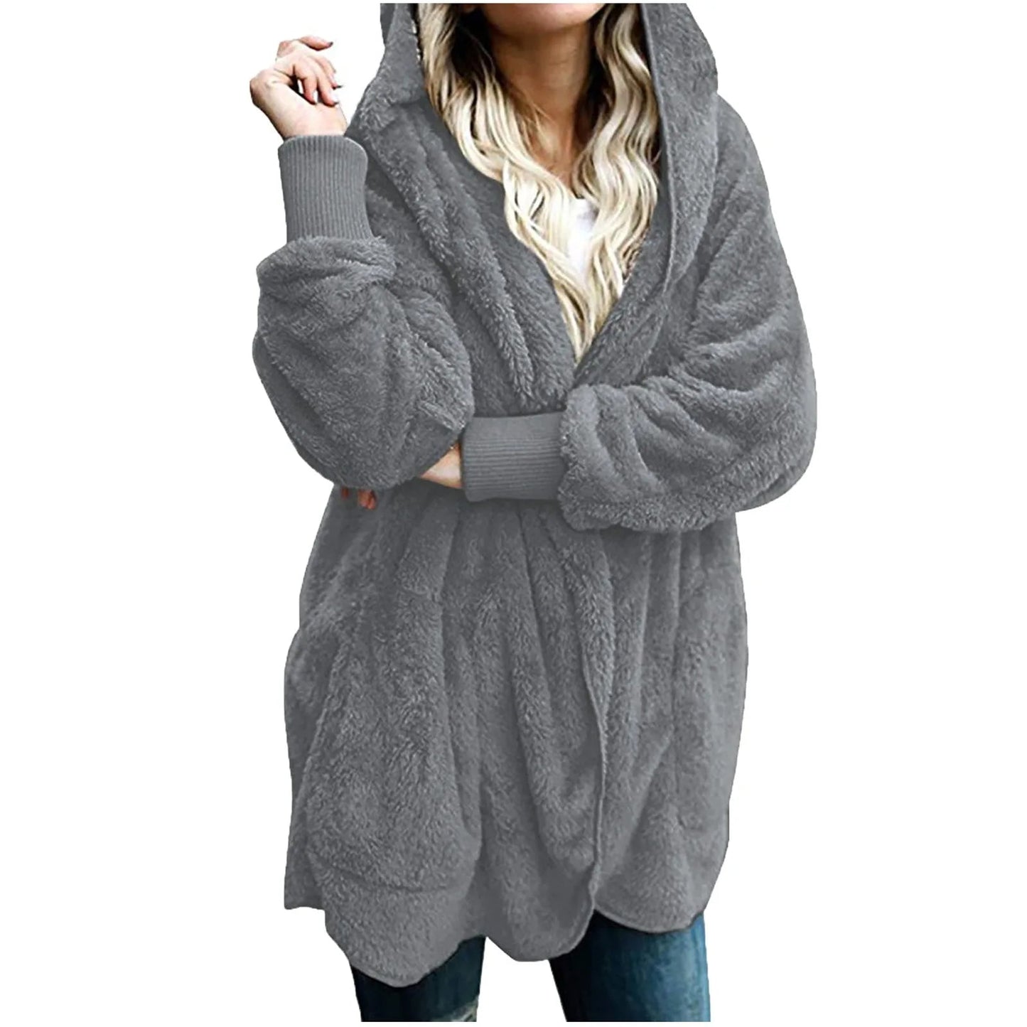 Soft Winter Jacket Plus Size Plush Coat